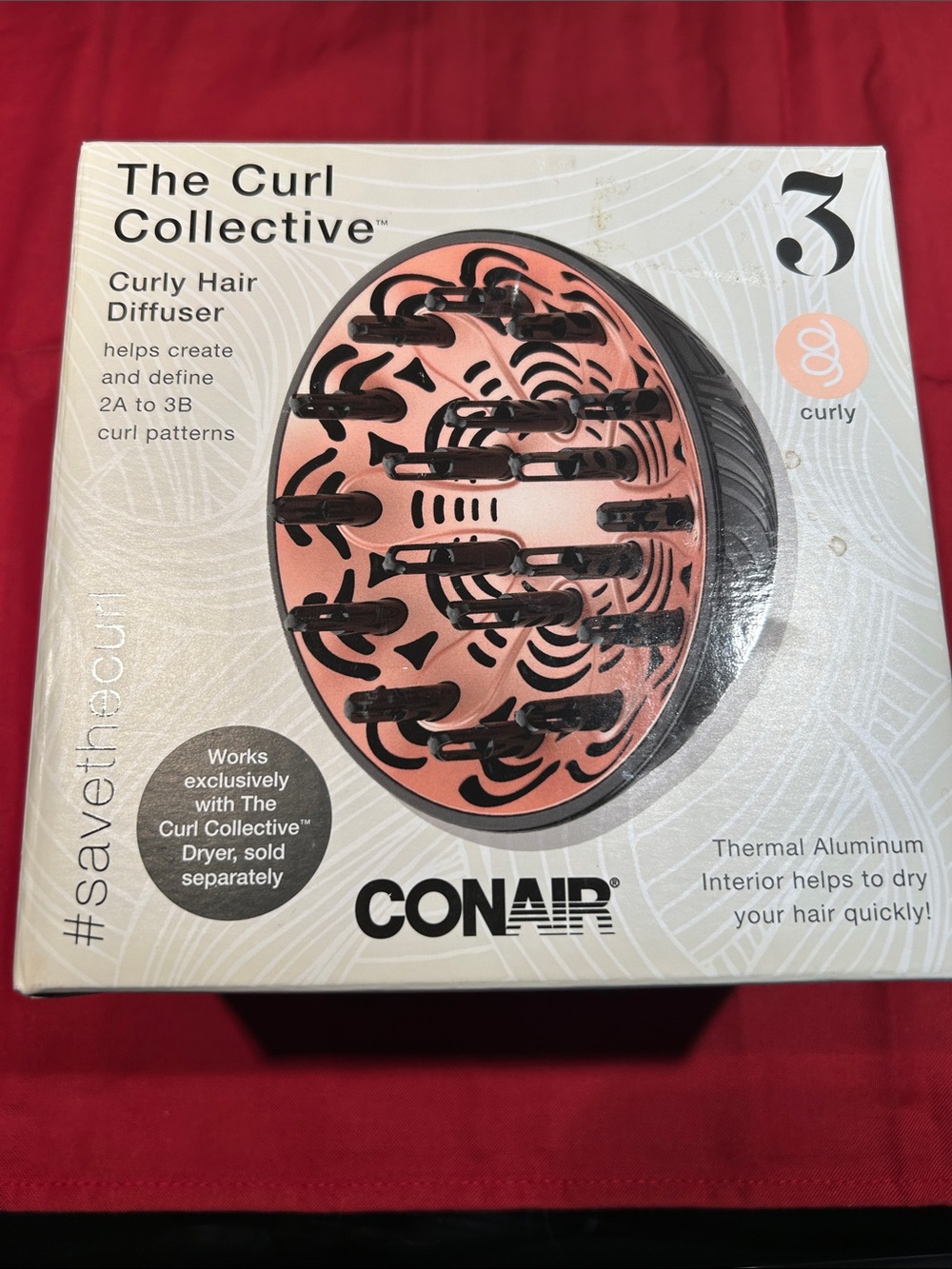 The Curl Collective Curly Hair Diffuser – Pink/Black
